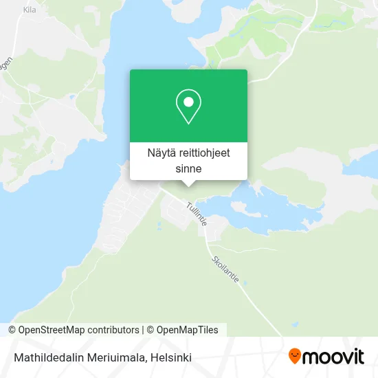 Mathildedalin Meriuimala kartta