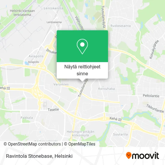 Ravintola Stonebase kartta