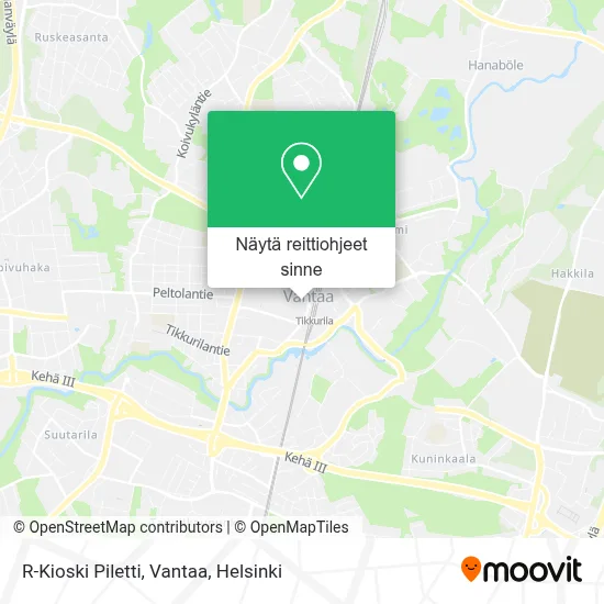 R-Kioski Piletti, Vantaa kartta