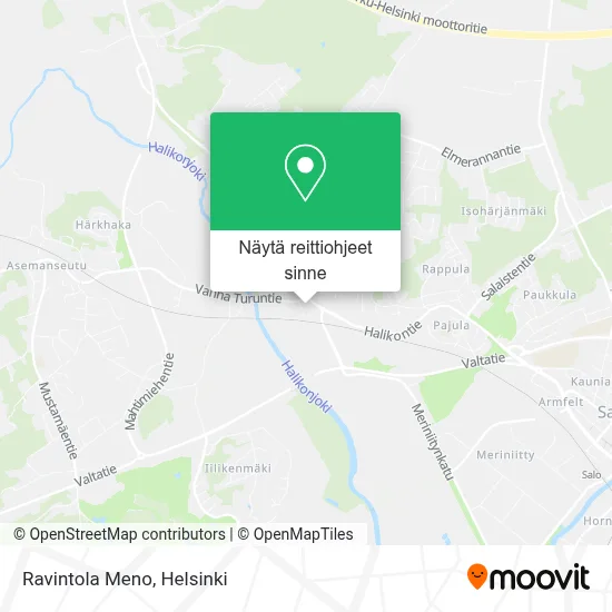 Ravintola Meno kartta