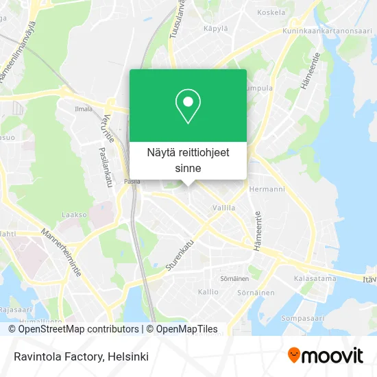 Ravintola Factory kartta
