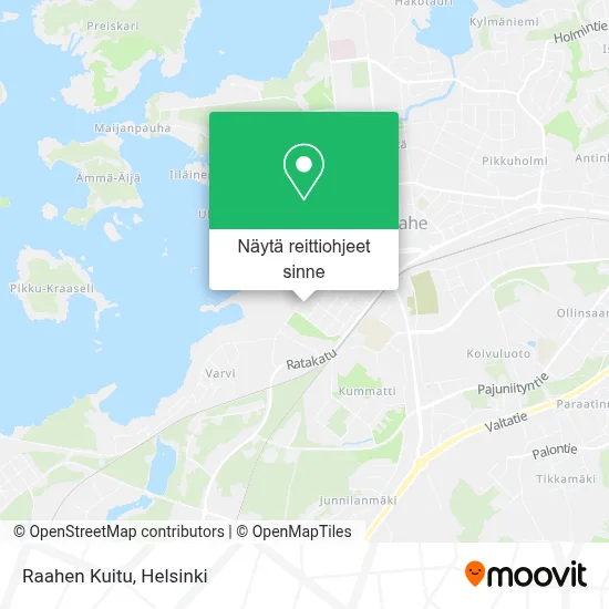 Raahen Kuitu kartta
