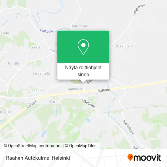 Raahen Autokulma kartta