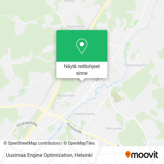 Uusimaa Engine Optimization kartta