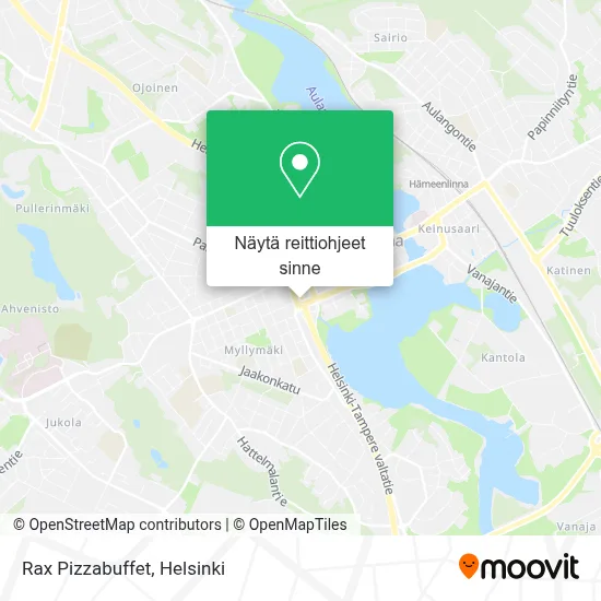 Rax Pizzabuffet kartta