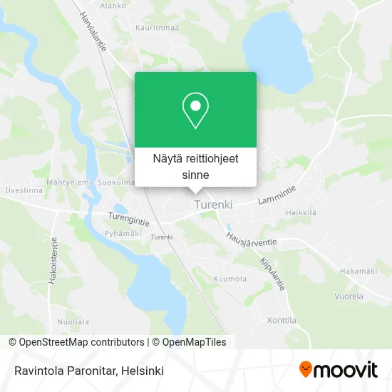Ravintola Paronitar kartta