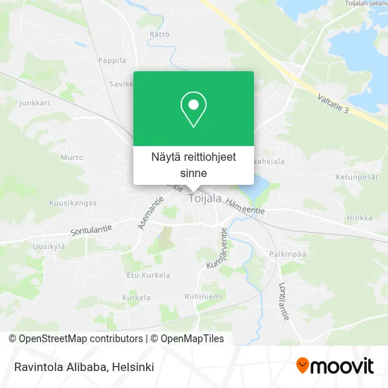 Ravintola Alibaba kartta