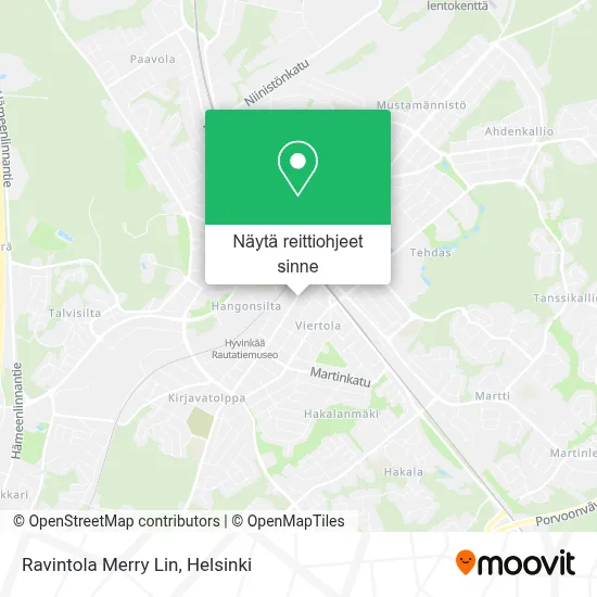 Ravintola Merry Lin kartta