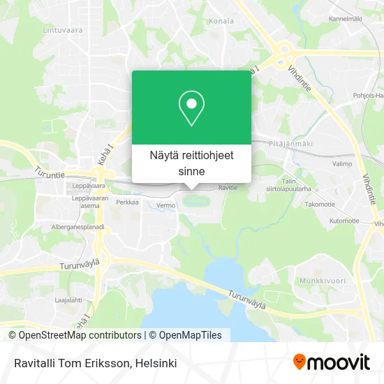 Ravitalli Tom Eriksson kartta