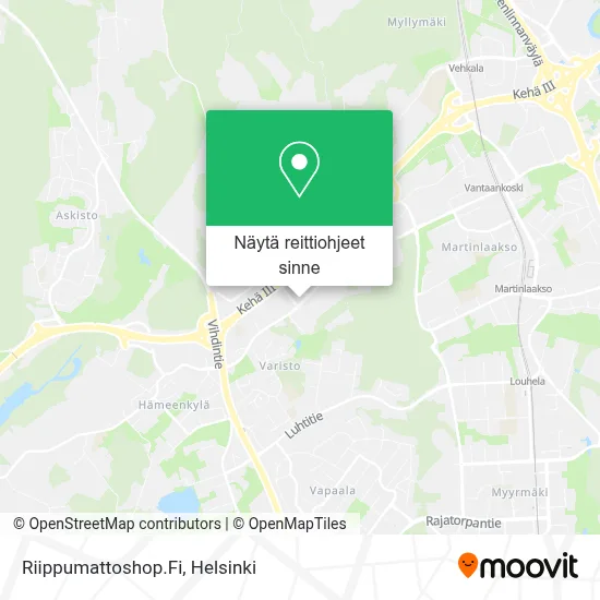 Riippumattoshop.Fi kartta