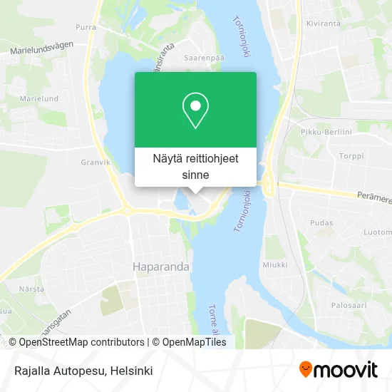 Rajalla Autopesu kartta