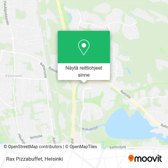Rax Pizzabuffet kartta