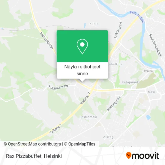 Rax Pizzabuffet kartta