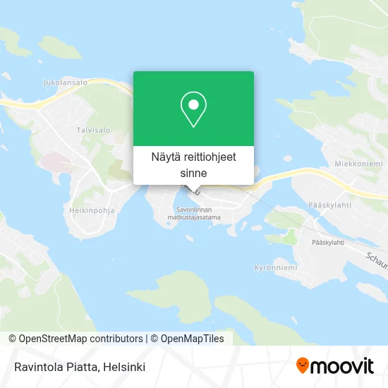 Ravintola Piatta kartta
