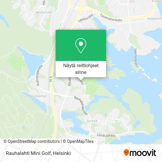 Rauhalahti Mini Golf kartta
