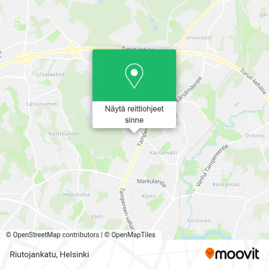 Riutojankatu kartta