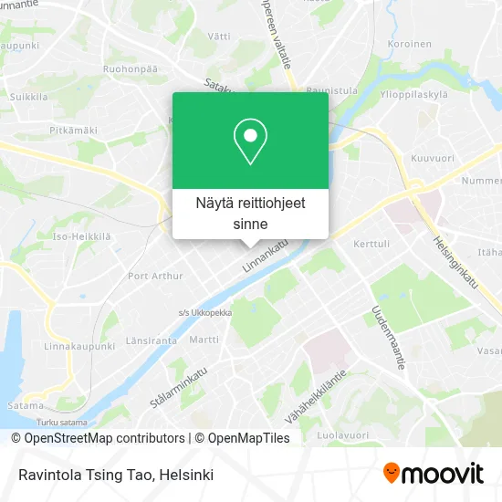 Ravintola Tsing Tao kartta