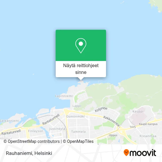Rauhaniemi kartta