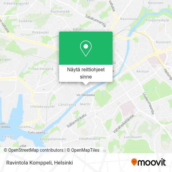 Ravintola Komppeli kartta