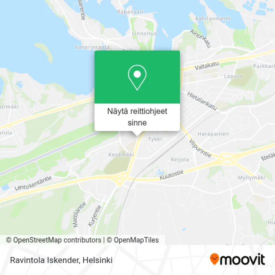 Ravintola Iskender kartta