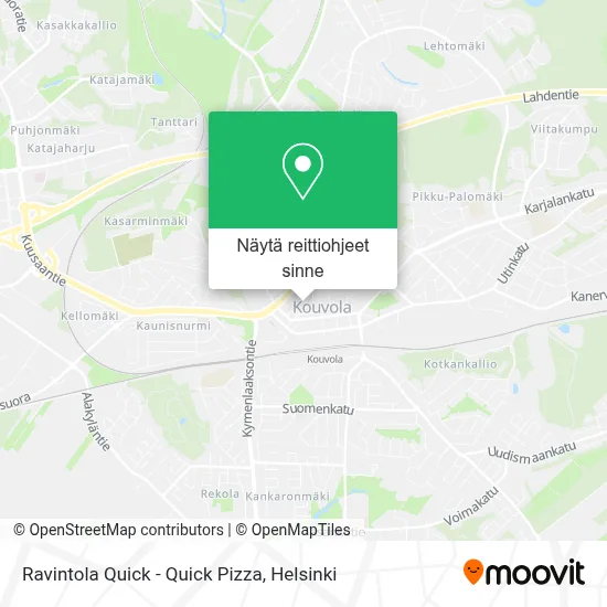 Ravintola Quick - Quick Pizza kartta