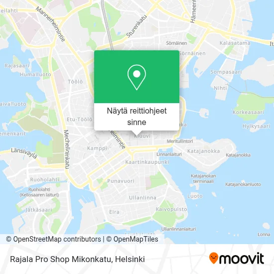 Rajala Pro Shop Mikonkatu kartta
