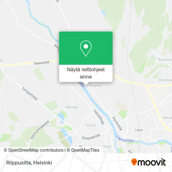 Riippusilta kartta