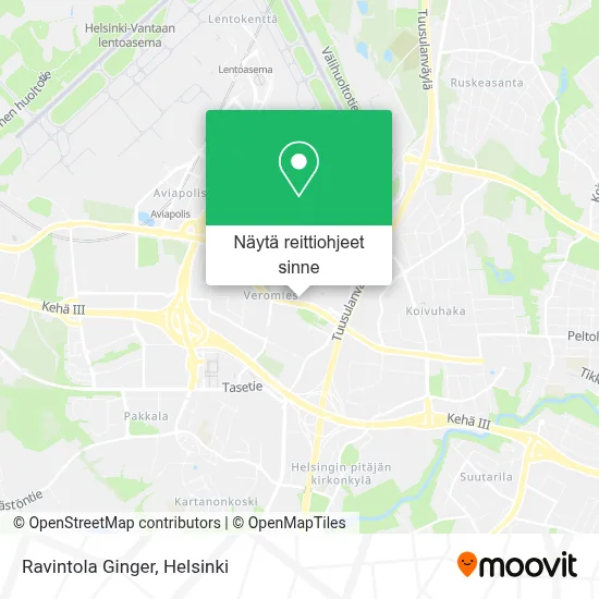 Ravintola Ginger kartta
