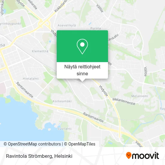 Ravintola Strömberg kartta