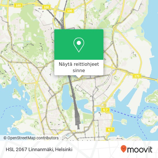 HSL 2067 Linnanmäki kartta