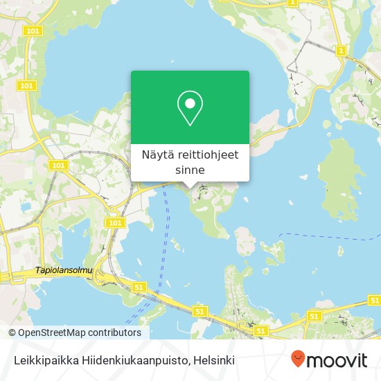 Leikkipaikka Hiidenkiukaanpuisto kartta