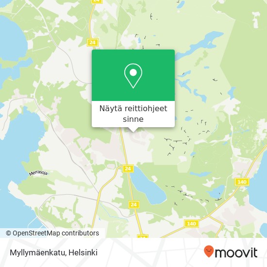 Myllymäenkatu kartta