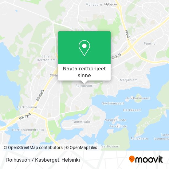 Roihuvuori / Kasberget kartta