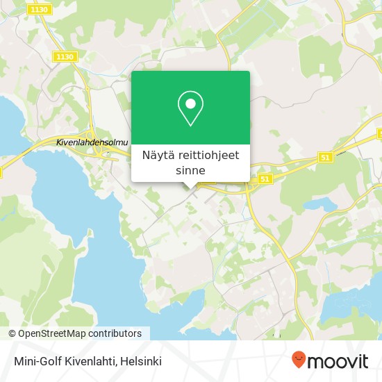 Mini-Golf Kivenlahti kartta