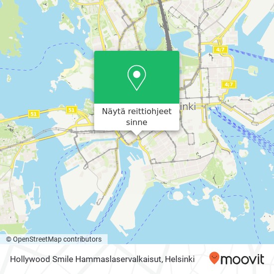 Hollywood Smile Hammaslaservalkaisut kartta