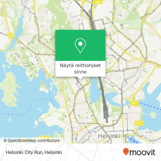 Helsinki City Run kartta