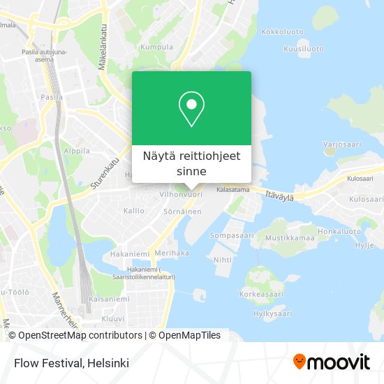 Kuinka päästä kohteeseen Flow Festival paikassa Helsinki kulkuvälineellä  Bussi, Metro, Juna tai Raitiovaunu?