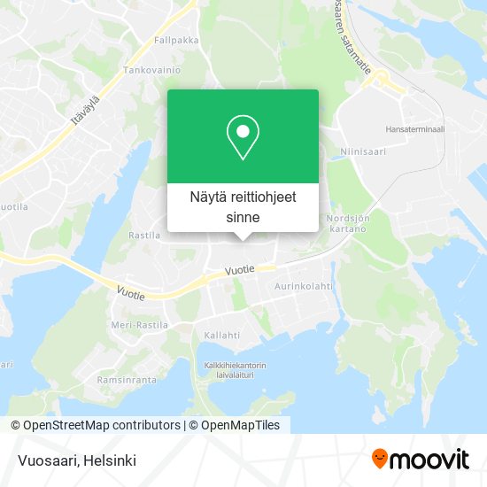Kuinka päästä kohteeseen Vuosaari paikassa Helsinki kulkuvälineellä Bussi,  Metro tai Raitiovaunu?