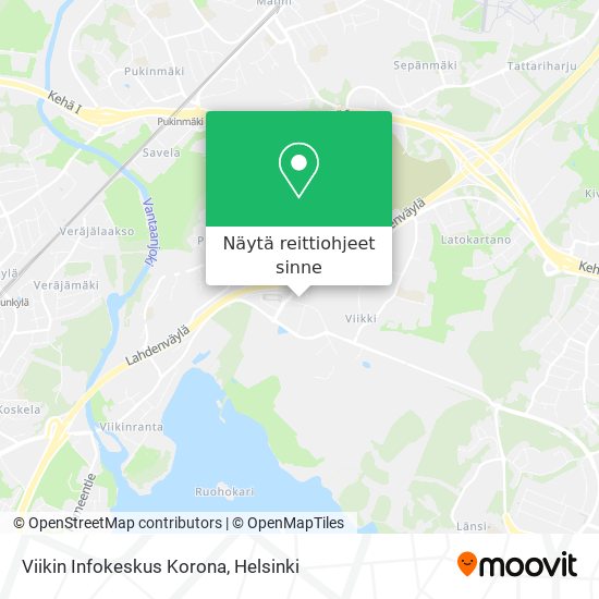 Viikin Infokeskus Korona kartta