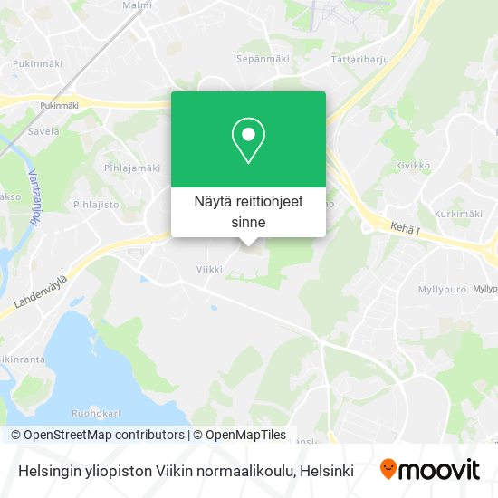 Helsingin yliopiston Viikin normaalikoulu kartta