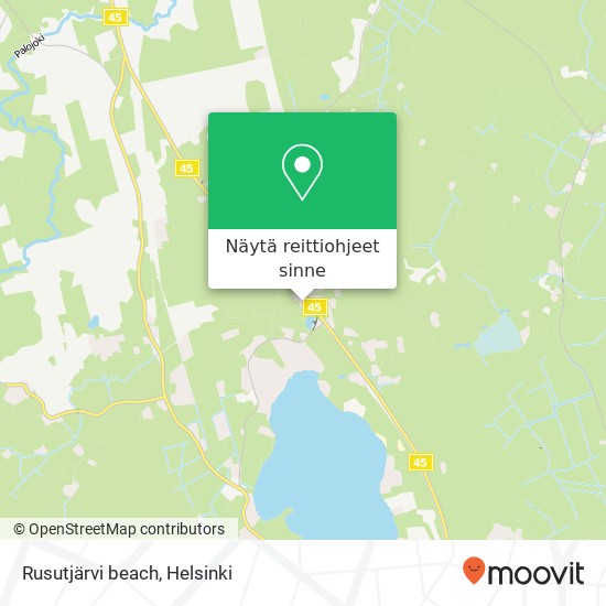 Rusutjärvi beach kartta