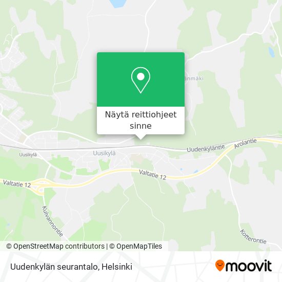 Uudenkylän seurantalo kartta