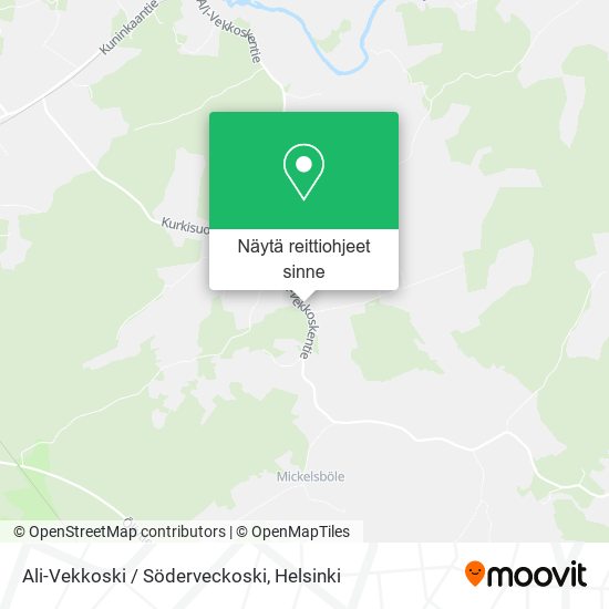 Ali-Vekkoski / Söderveckoski kartta