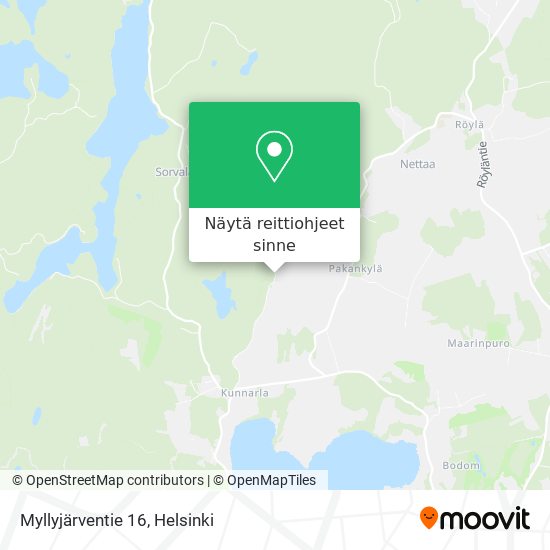 Myllyjärventie 16 kartta