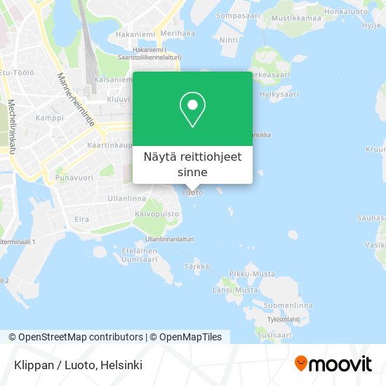 Kuinka päästä kohteeseen Klippan / Luoto paikassa Helsinki kulkuvälineellä  Bussi, Raitiovaunu, Metro tai Juna?