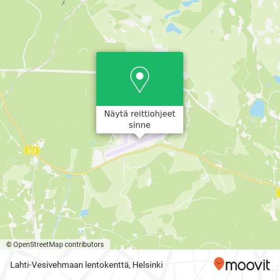 Lahti-Vesivehmaan lentokenttä kartta