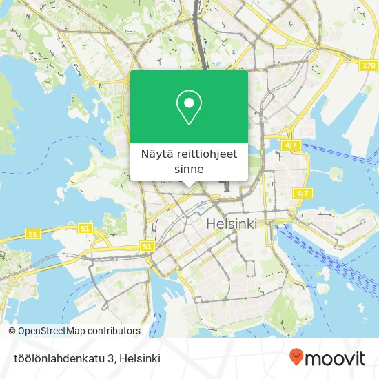 töölönlahdenkatu 3 kartta