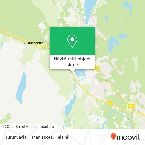 Turunväylä Histan suora kartta