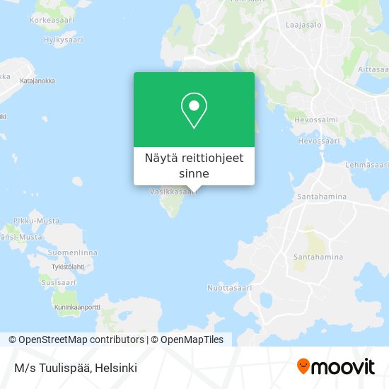 M/s Tuulispää kartta