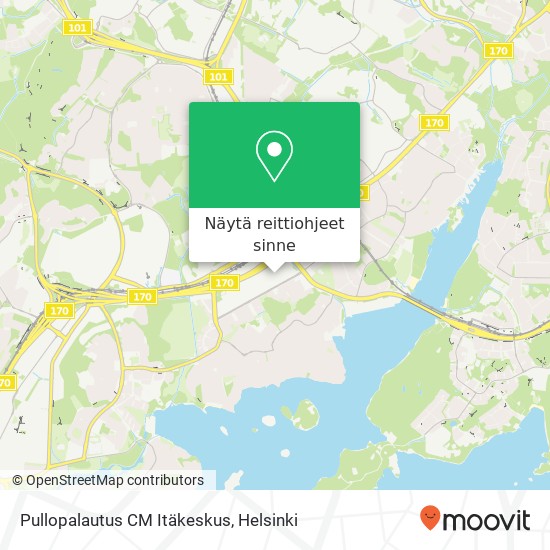 Pullopalautus CM Itäkeskus kartta